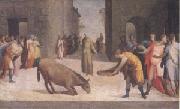 Domenico Beccafumi St Anthony and the Miracle of the Mule (mk05) oil painting on canvas